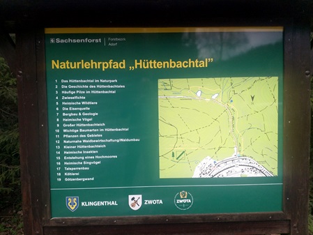 Foto Tafel Naturlehrpfad Hüttenbachtal