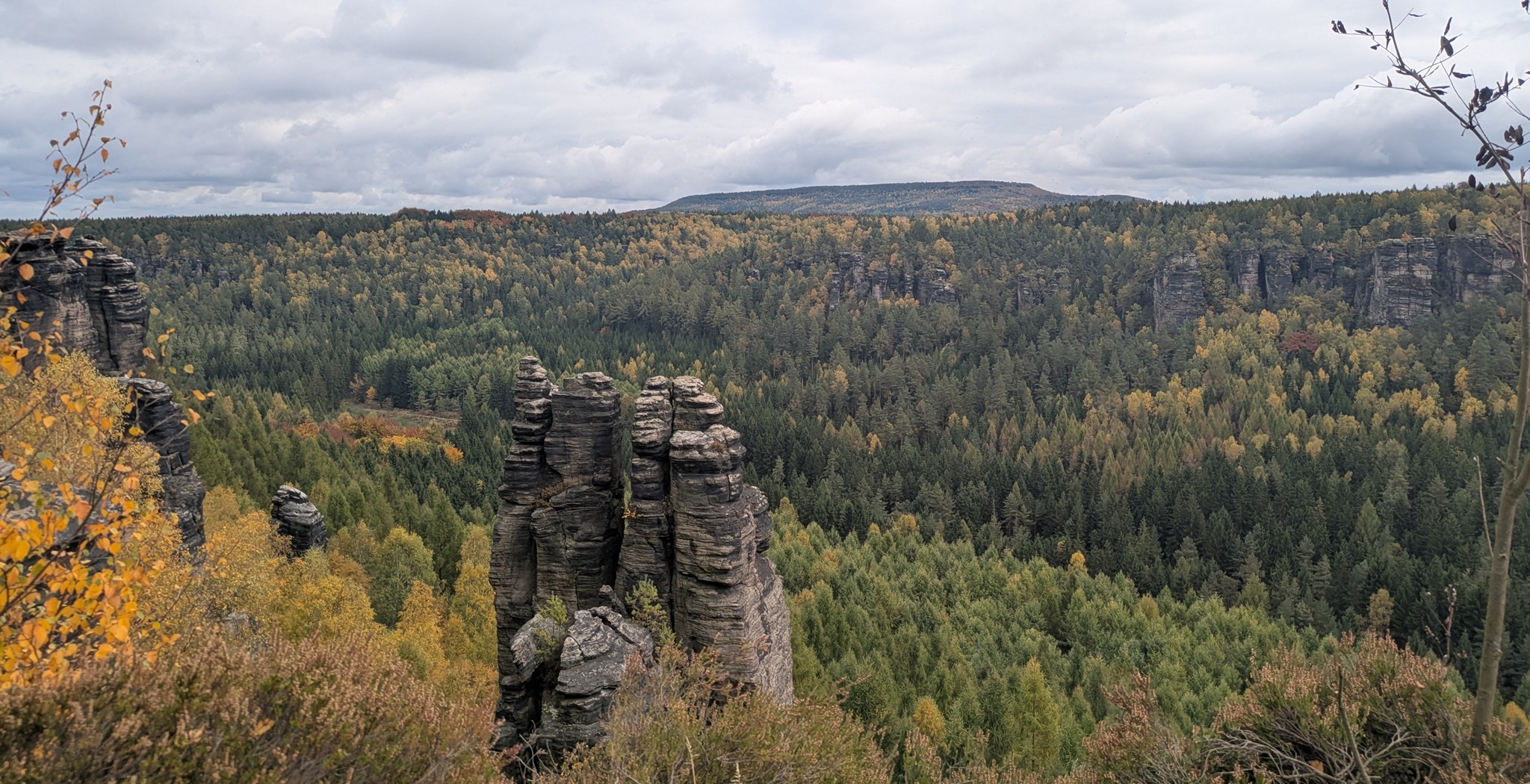 Blick von der Grenzplatte